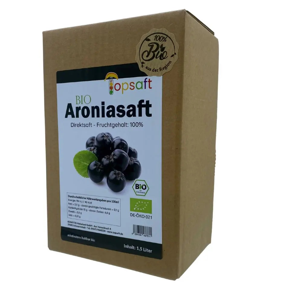 Aroniasaft Bio Muttersaft von Topsaft 1,5/3/5 Liter Topsaft