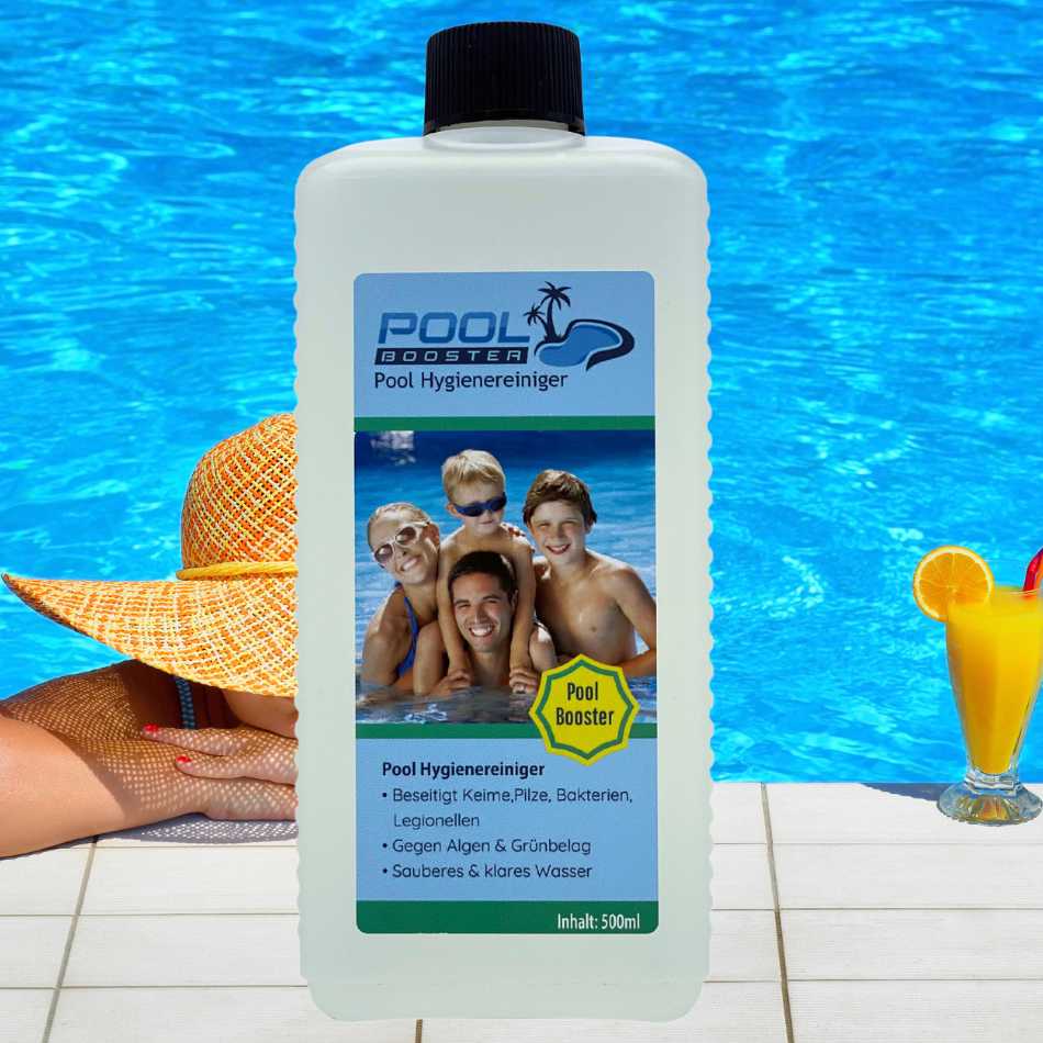 Pool Booster klares Wasser im Pool Planschbecken Whirlpool konfitee.de