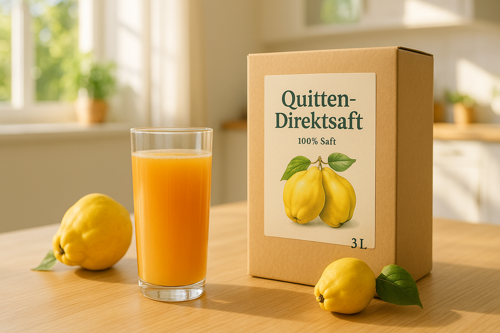 🟡 100 % Quittensaft – naturrein & leicht gefiltert
