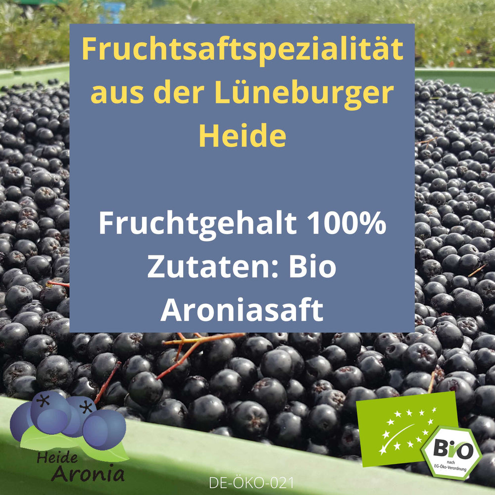 Aroniasaft Bio Muttersaft 6x500 ml deutsche Landwirtschaft Heide Aronia