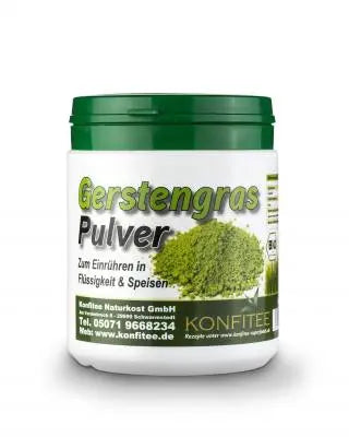 Gerstengras Pulver Bio konfitee.de