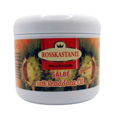 Rosskastanie Creme mit Sanddornöl konfitee.de